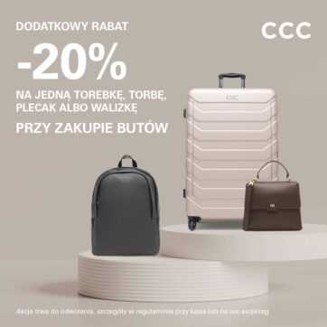 Dodatkowy rabat w CCC – 20% na torbę przy zakupie butów!