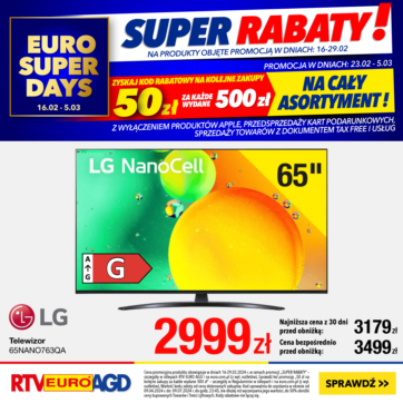 Euro Super Days w RTV EURO AGD!