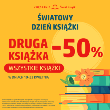 Światowy Dzień Książki wszystkie książki w promocji druga książka -50%