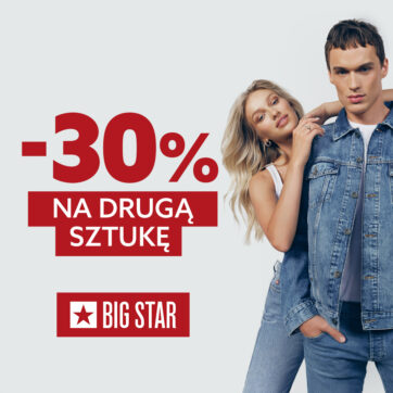 -30% NA DRUGĄ SZTUKĘ! Należy dokonać zakupu 2 szt. aby na tańszą z nich otrzymać rabat -30%.
