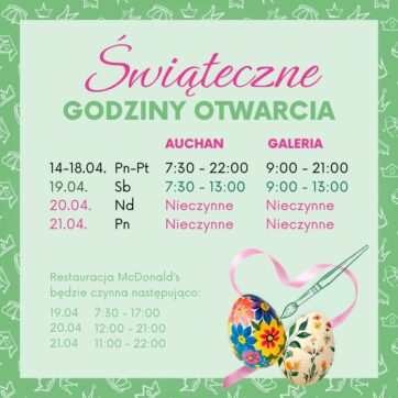 Świąteczne godziny otwarcia