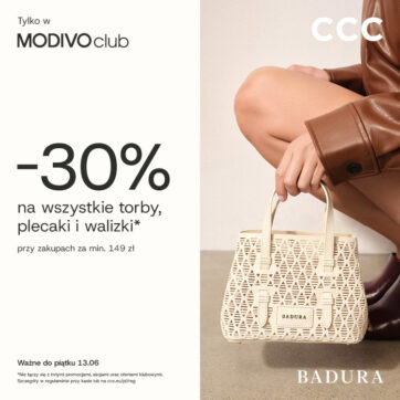 Tylko w MODIVOclub! Rabat -30% na wszystkie torebki, walizki i plecaki przy zakupach za min. 149 zł.