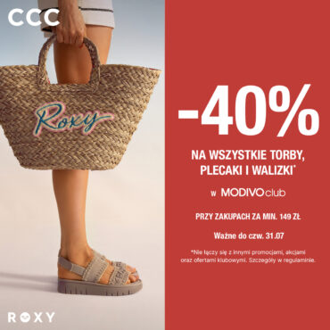 40% na Torby, Walizki i Plecaki przy koszyku 149zł