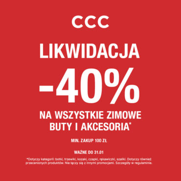 LIKWIDACJA -40% NA WSZYSTKIE ZIMOWE BUTY I AKCESORIA
