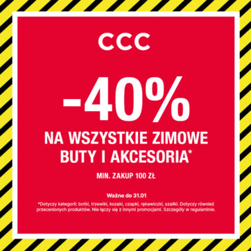 Mega okazja! -40% na całą kolekcję zimową!