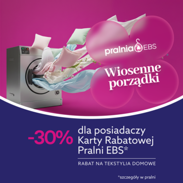 -30% z Kartą Rabatową Pralni EBS