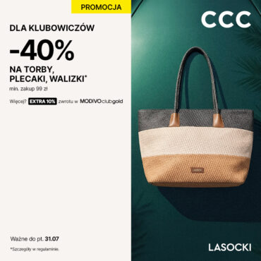 Teraz w CCC tylko w Modivoclub: torby, plecaki i walizki aż 40% taniej!